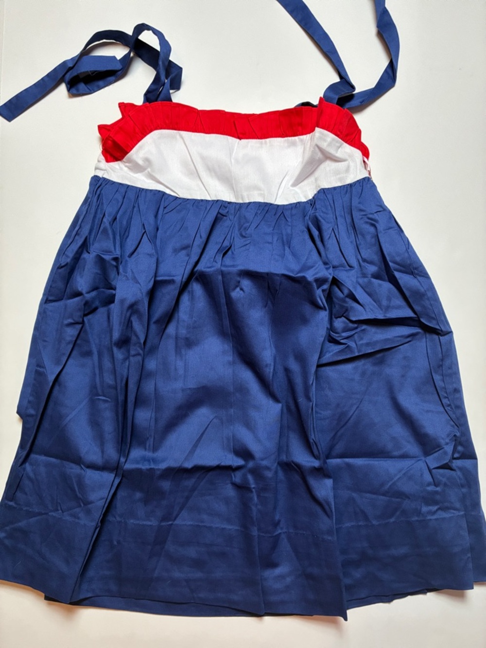 Red White and Blue Sundress with Tie Shoulder Straps